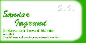 sandor imgrund business card